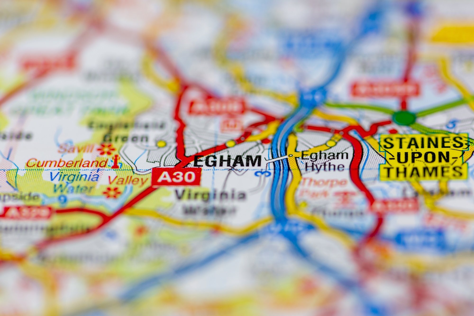 Map of the Egham area